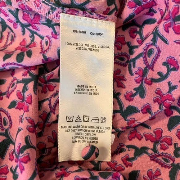 Anthropologie Maeve Pink Floral Sleeveless Top XS - Picture 6 of 6